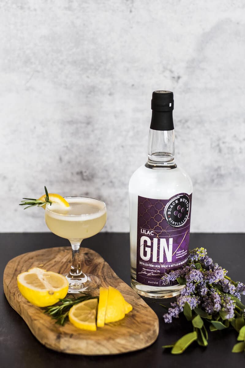 Gin Cocktail Lilac Rosemary Bee's Knees
